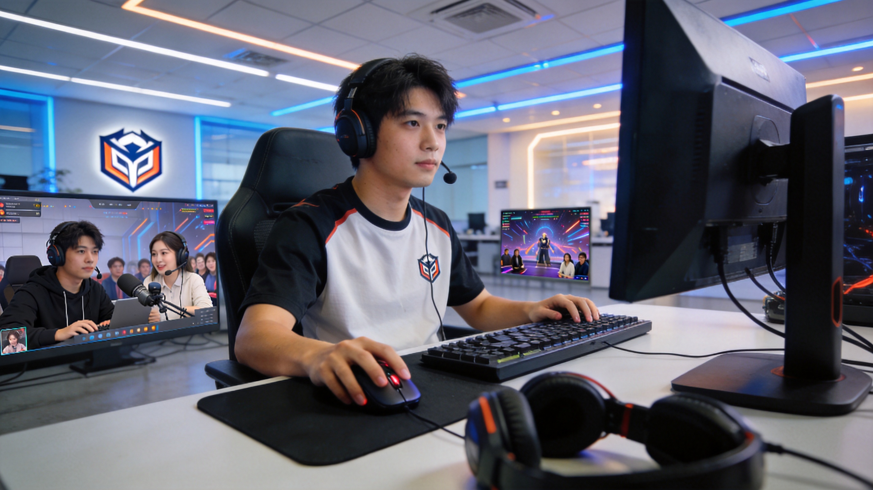 lewin乐玩线上娱乐平台界面展示，包含电竞与互动娱乐功能模块